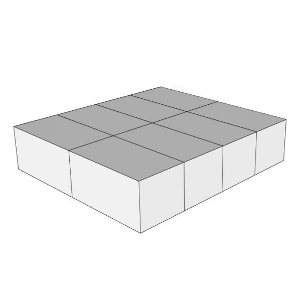 CUBIQZ CARDBOARD DOUBLE BED WITHOUT HEADBOARD