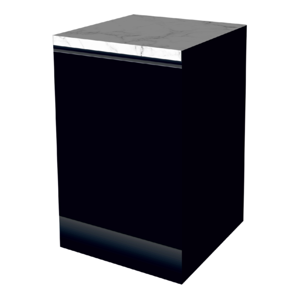 LOWER CABINET 60 CM BLACK | interchangeable worktop | double-sided fronts, wood back