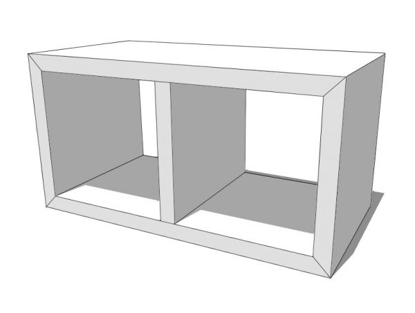 LUUCK SHELVING UNIT WITH 2 COMPARTMENTS by CUBIQZ