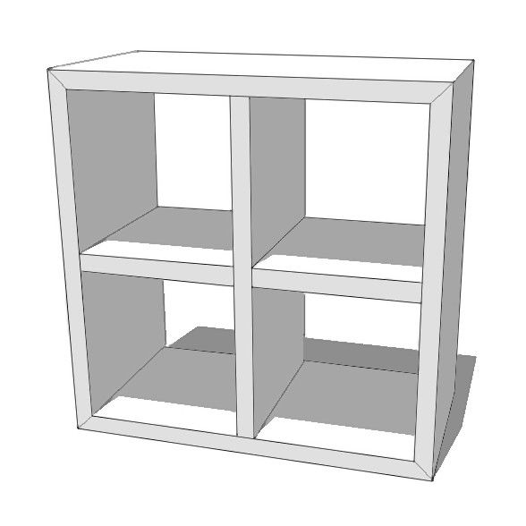 LUUCK SHELVING UNIT WITH 4 COMPARTMENTS by CUBIQZ