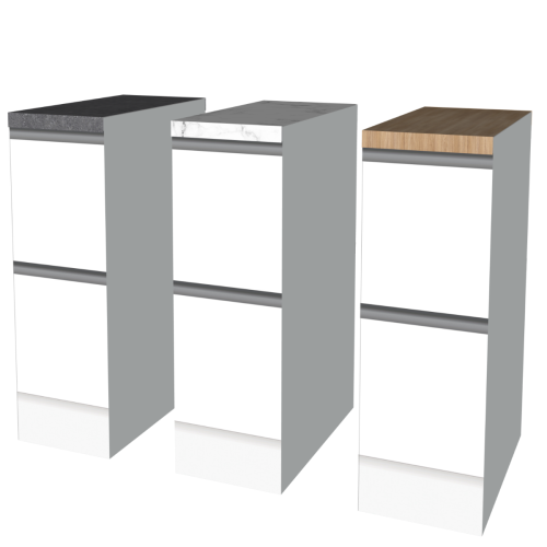 CUBIQZ LOWER CUPBOARD 30 CM with removable worktop.