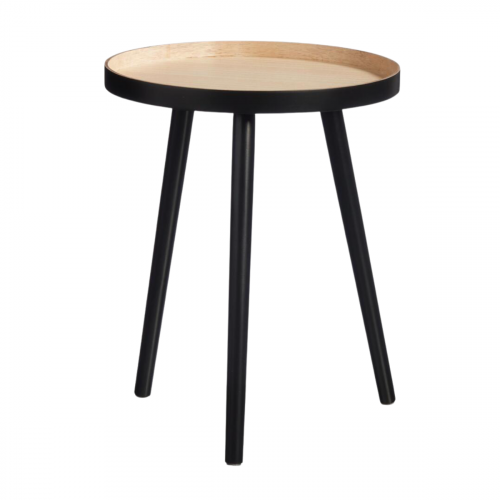 WOODEN SIDE TABLE (MDF-no cardboard) | BLACK -WOOD